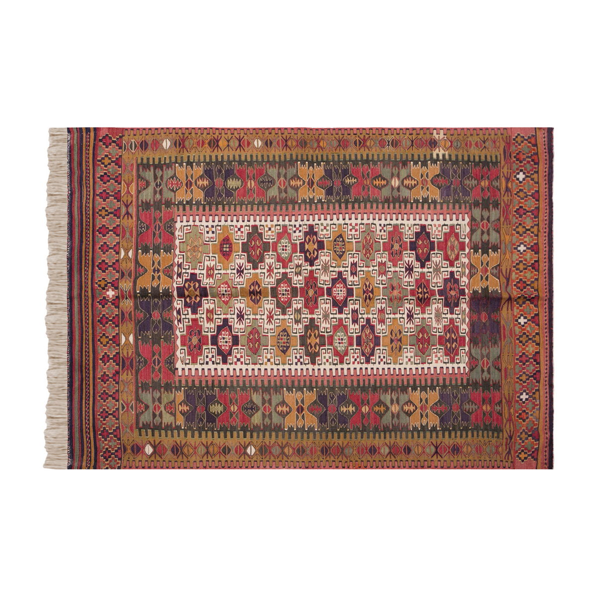 Vintage Turkish Rug, 4 x 6 ft Rug, 124 x 184 cm