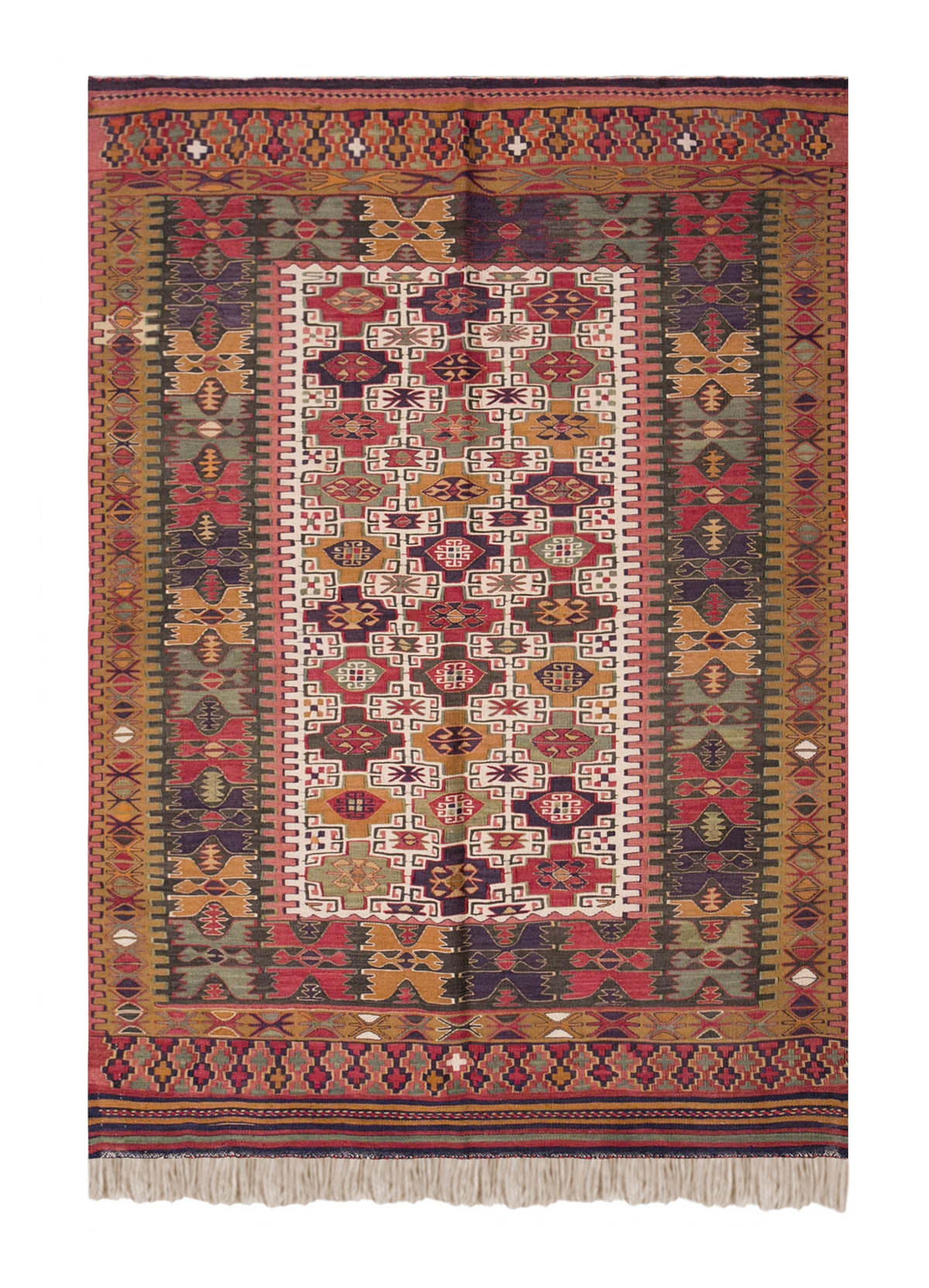 Vintage Turkish Rug, 4 x 6 ft Rug, 124 x 184 cm