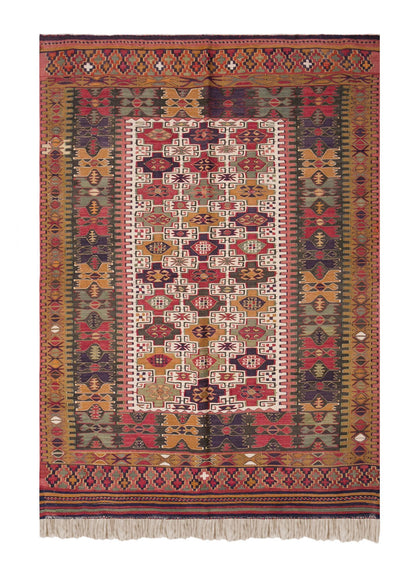 Vintage Turkish Rug, 4 x 6 ft Rug, 124 x 184 cm