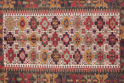Vintage Turkish Rug, 4 x 6 ft Rug, 124 x 184 cm