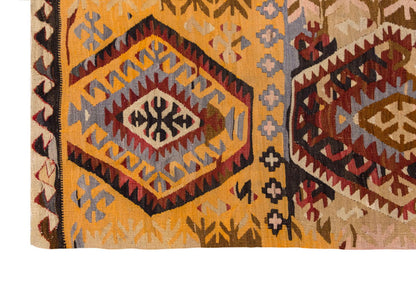 Vintage Turkish Rug, 5.1 x 2.3 ft, 157 x 71 cm