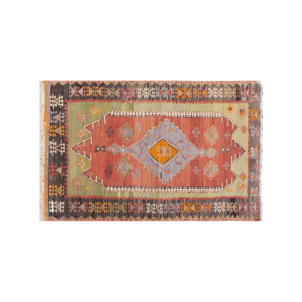 Vintage Turkish Rug, 5.1 x 3.1 ft, 155 x 95 cm