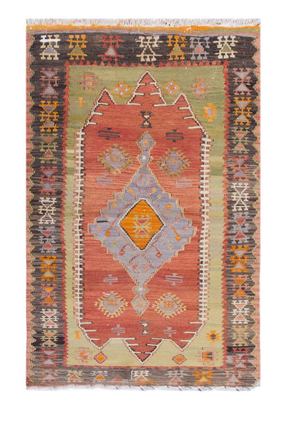 Vintage Turkish Rug, 5.1 x 3.1 ft, 155 x 95 cm