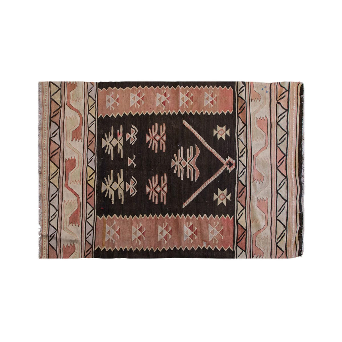 Vintage Turkish Rug, 5.1 x 3.4 ft Rug, 157 x 104 cm