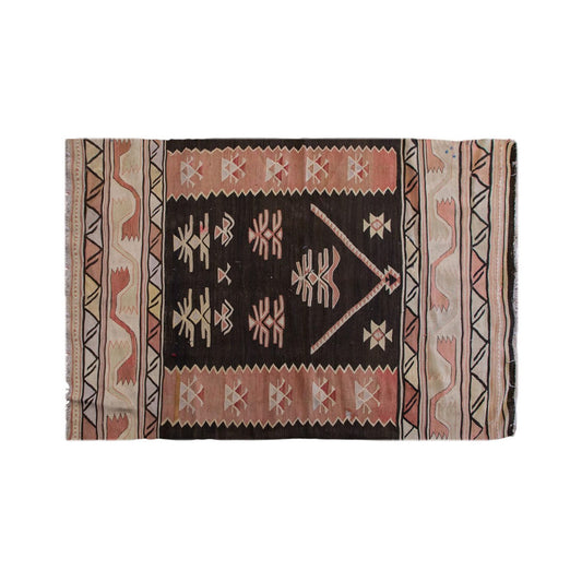 Vintage Turkish Rug, 5.1 x 3.4 ft Rug, 157 x 104 cm