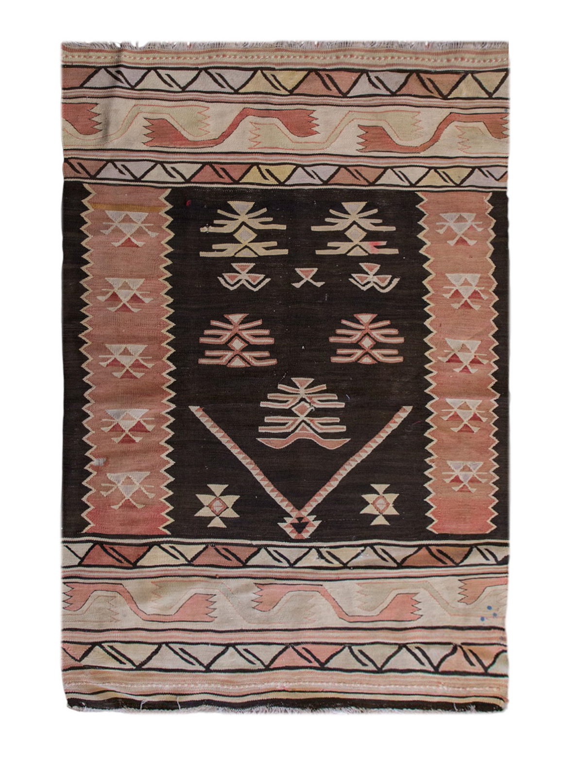 Vintage Turkish Rug, 5.1 x 3.4 ft Rug, 157 x 104 cm