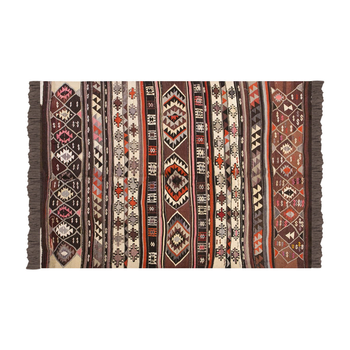 Vintage Turkish Rug, 5.1 x 7.4 ft Rug, 156 x 226 cm