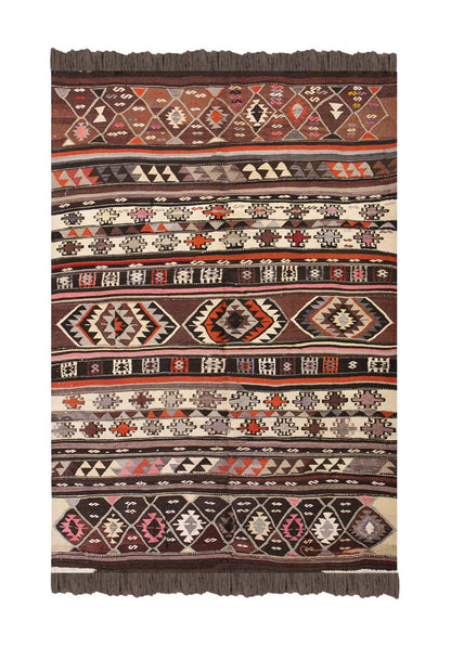Vintage Turkish Rug, 5.1 x 7.4 ft Rug, 156 x 226 cm