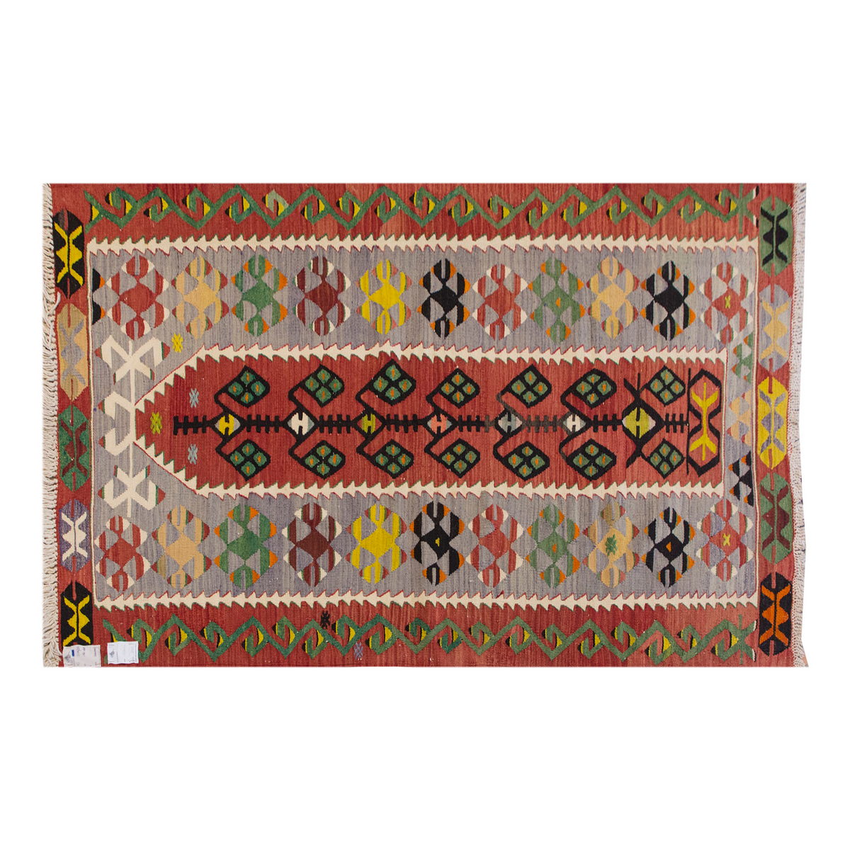 Vintage Turkish Rug, 5.11 x 3.6 ft Rug, 182 x 108 cm