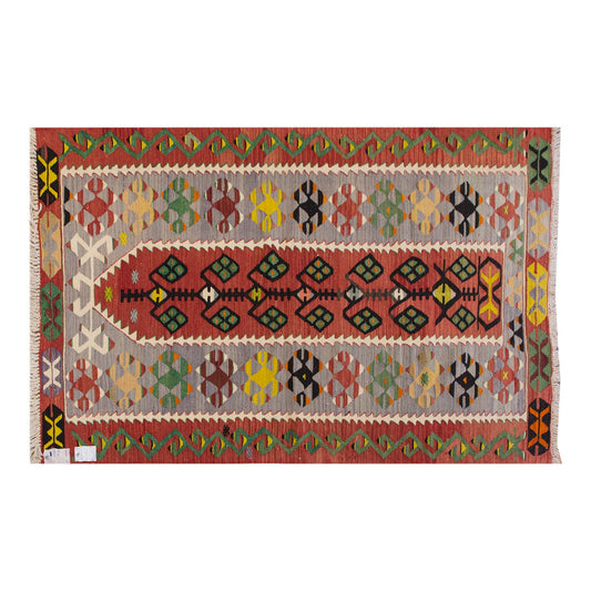 Vintage Turkish Rug, 5.11 x 3.6 ft Rug, 182 x 108 cm