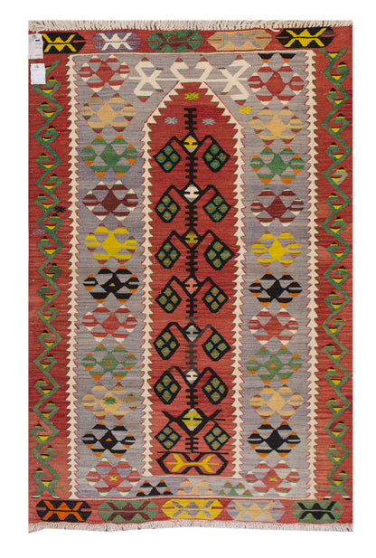 Vintage Turkish Rug, 5.11 x 3.6 ft Rug, 182 x 108 cm