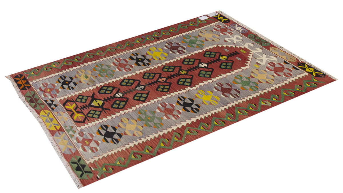 Vintage Turkish Rug, 5.11 x 3.6 ft Rug, 182 x 108 cm