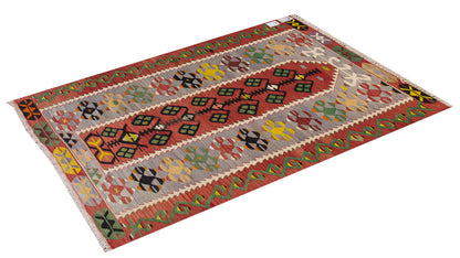 Vintage Turkish Rug, 5.11 x 3.6 ft Rug, 182 x 108 cm