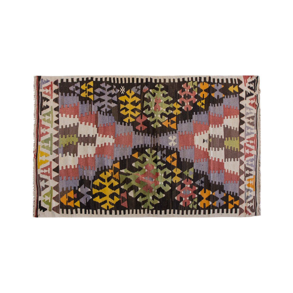 Vintage Turkish Rug, 5.2 x 2.5 ft Rug, 160 x 75 cm