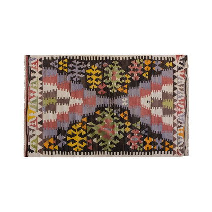 Vintage Turkish Rug, 5.2 x 2.5 ft Rug, 160 x 75 cm