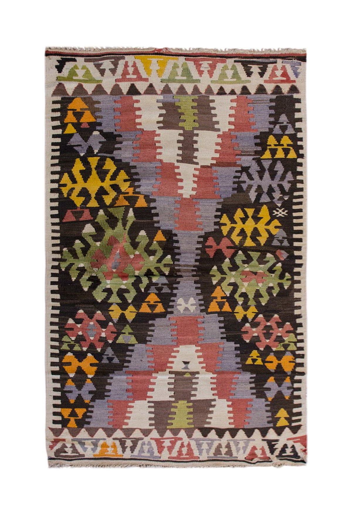 Vintage Turkish Rug, 5.2 x 2.5 ft Rug, 160 x 75 cm