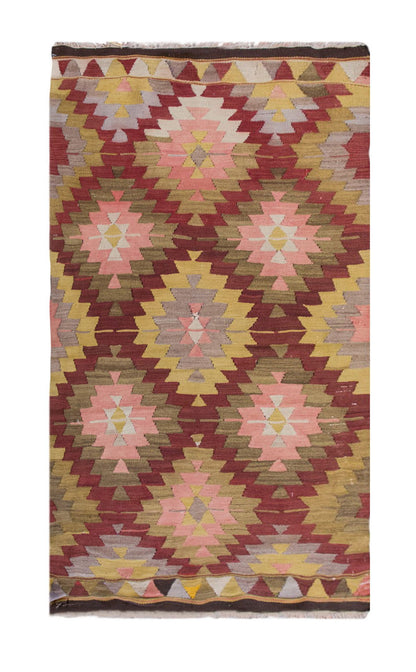 Vintage Turkish Rug, 5.2 x 3.2 ft, 159 x 99 cm