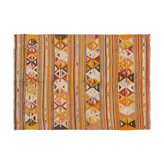 Vintage Turkish Rug, 5.2 x 6.5 ft, 158 x 196 cm