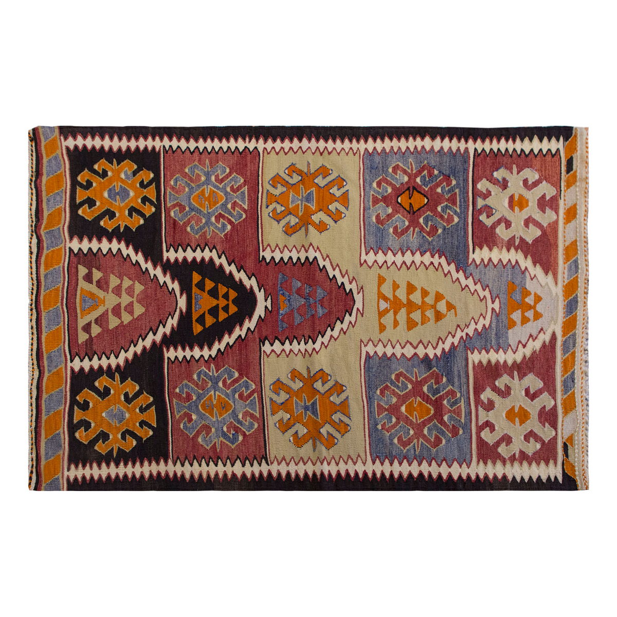 Vintage Turkish Rug, 5.3 x 3.5 ft Rug, 161 x 106 cm