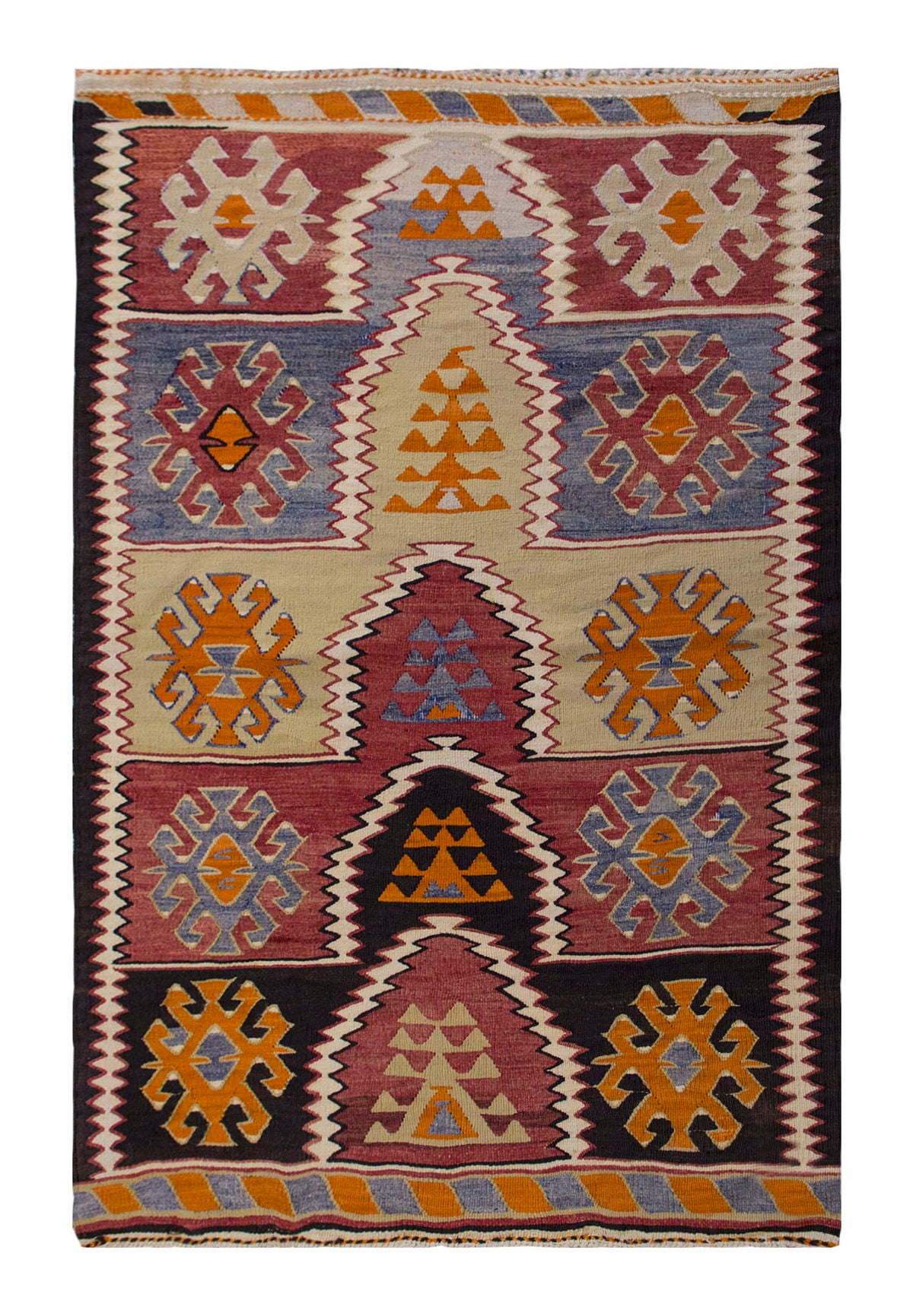 Vintage Turkish Rug, 5.3 x 3.5 ft Rug, 161 x 106 cm