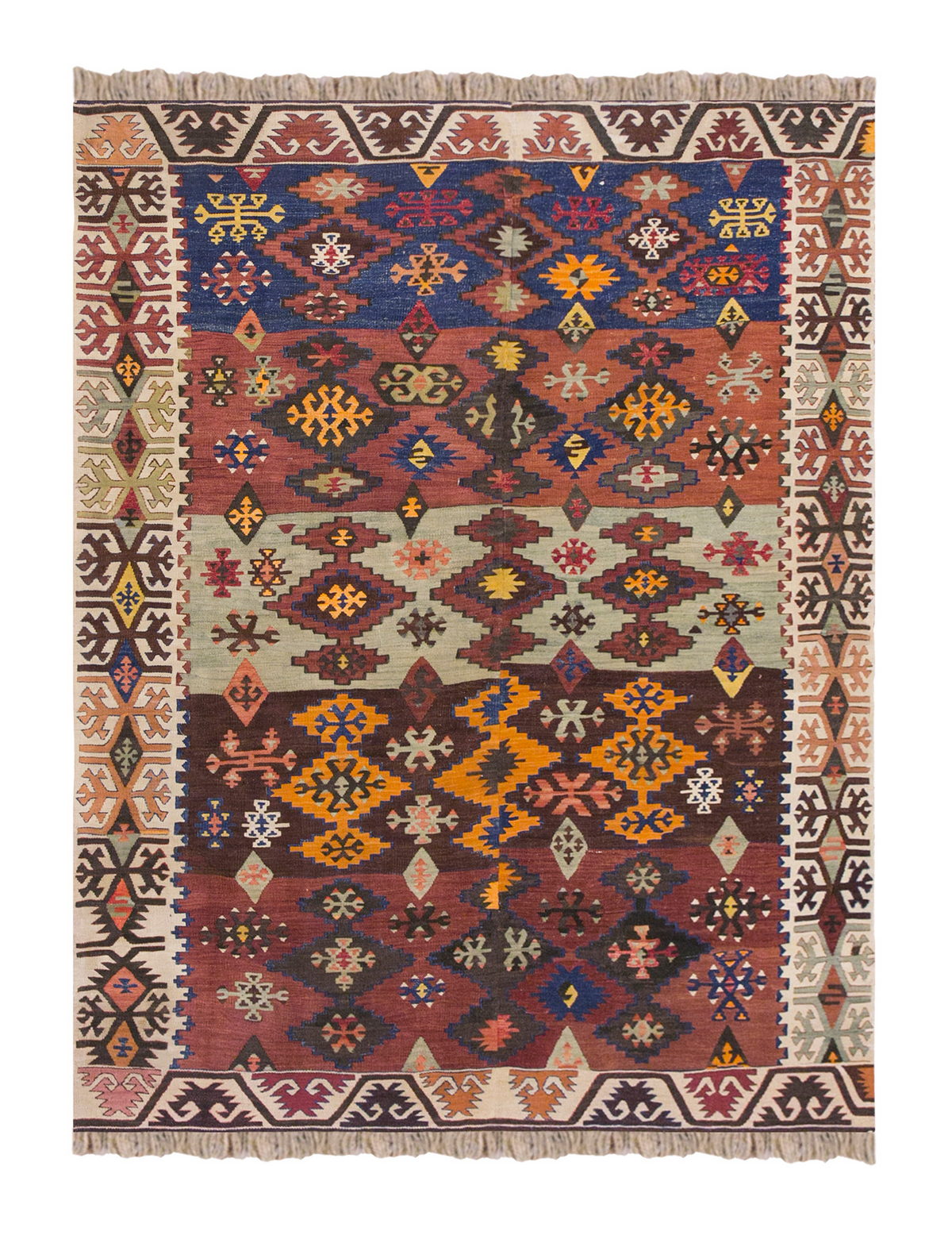 Vintage Turkish Rug, 5.3 x 6 ft, 162 x 185 cm