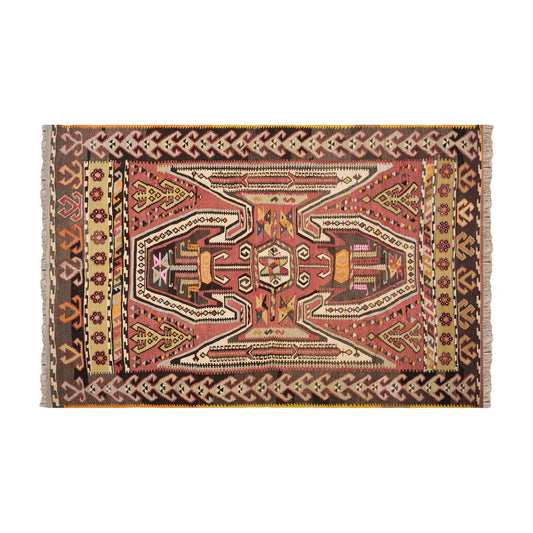 Vintage Turkish Rug, 5.4 x 7.4 ft Rug, 163 x 226 cm