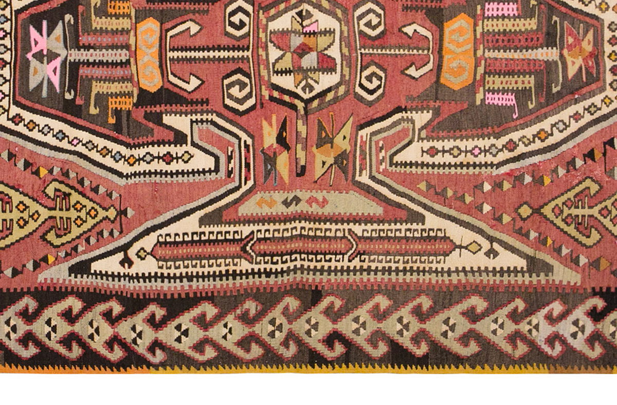 Vintage Turkish Rug, 5.4 x 7.4 ft Rug, 163 x 226 cm