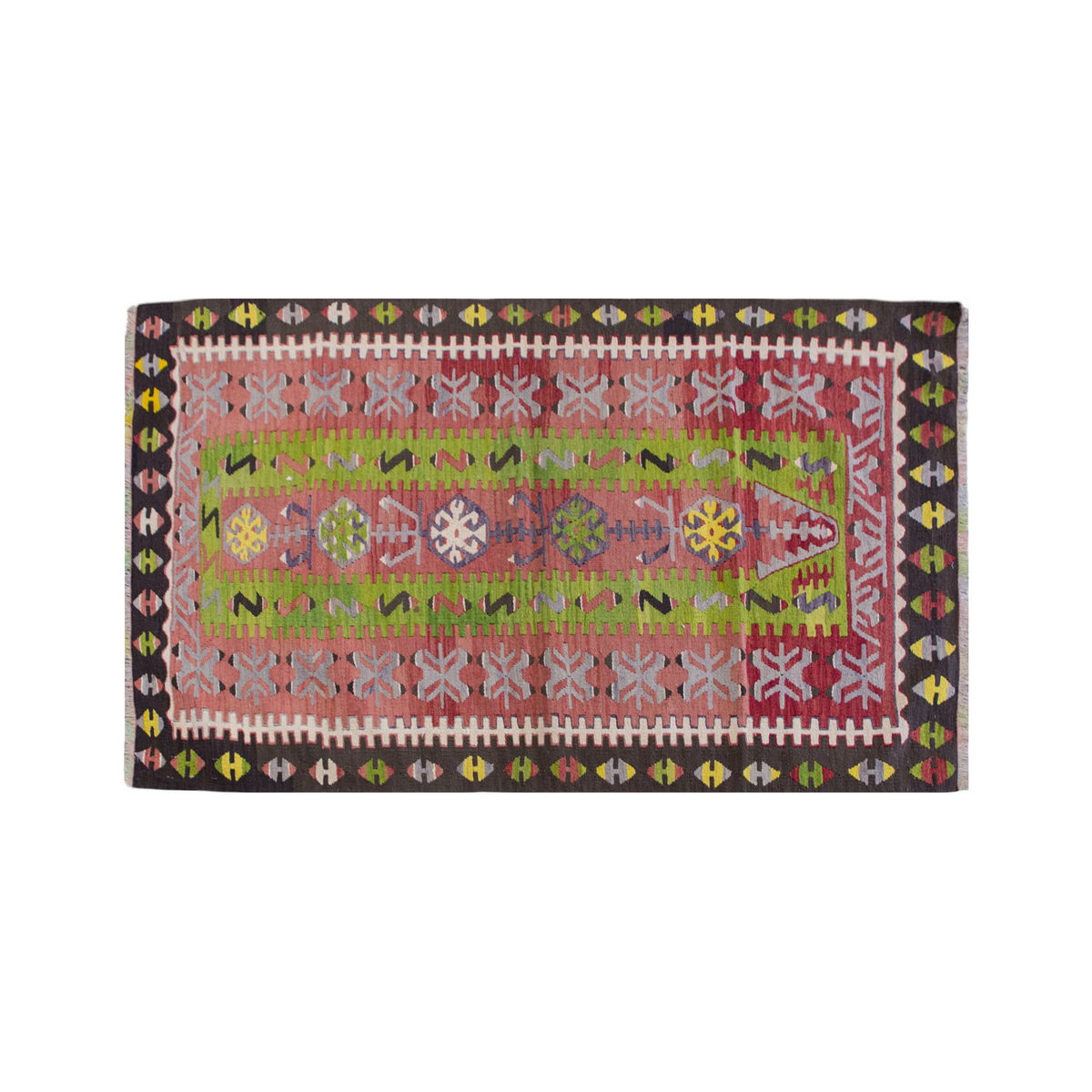 Vintage Turkish Rug, 5.5 x 3.3 ft Rug, 166 x 100 cm