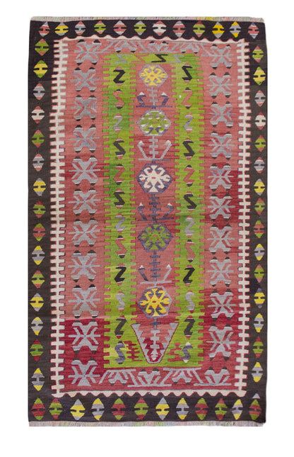 Vintage Turkish Rug, 5.5 x 3.3 ft Rug, 166 x 100 cm