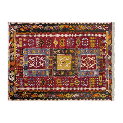 Vintage Turkish Rug, 5.5 x 6.6 ft, 166 x 200 cm
