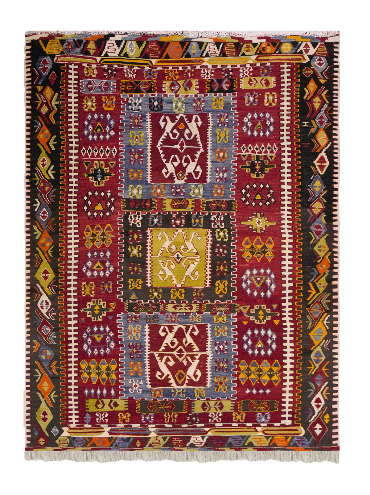 Vintage Turkish Rug, 5.5 x 6.6 ft, 166 x 200 cm