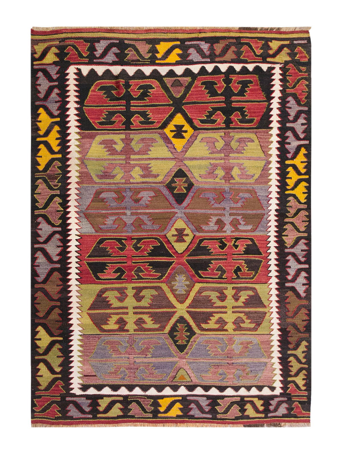 Vintage Turkish Rug, 5.6 x 3.8 ft Rug, 170 x 114 cm
