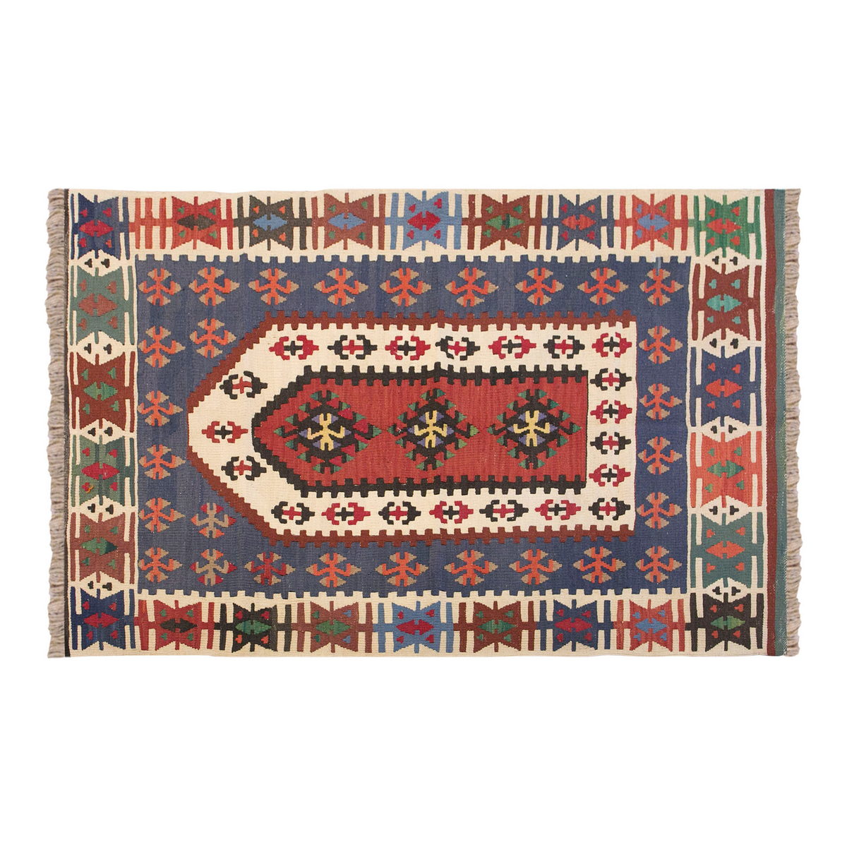 Vintage Turkish Rug, 5.8 x 3.9 ft Rug, 175 x 116 cm