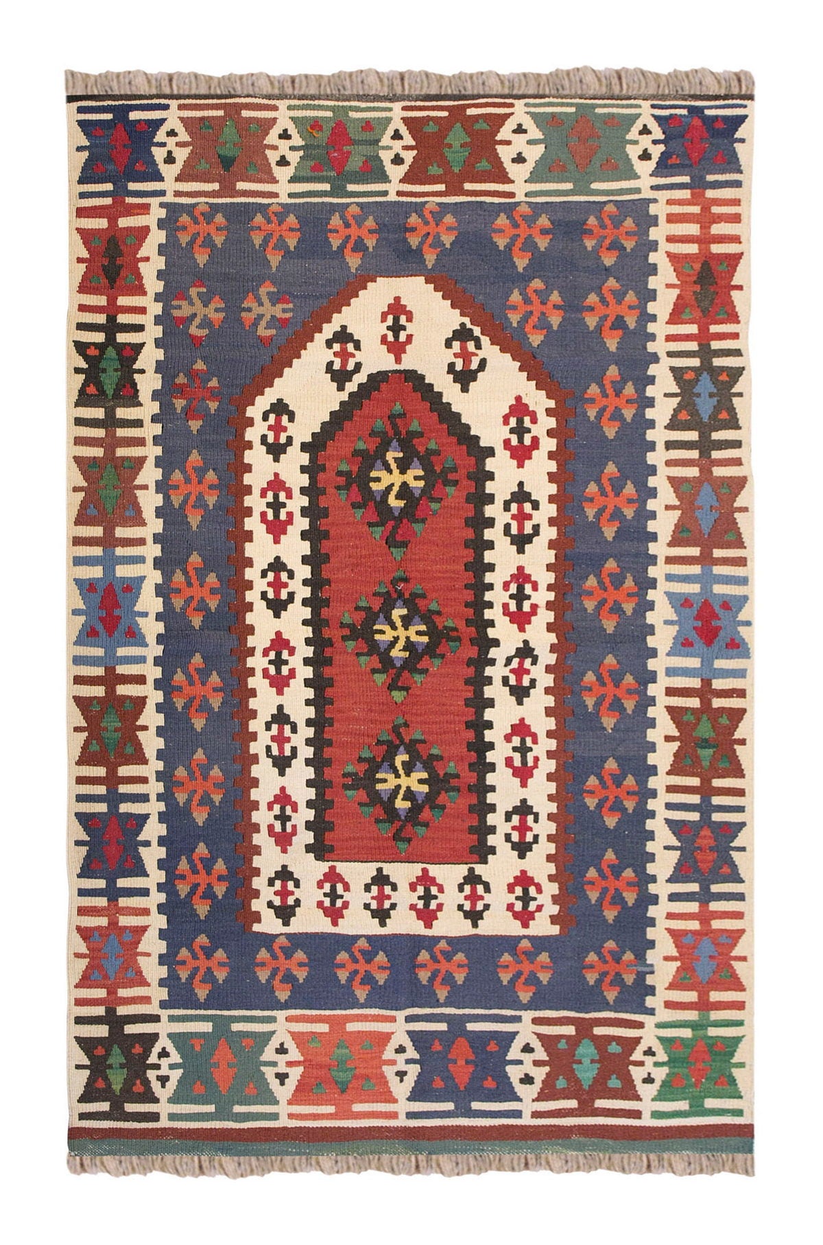 Vintage Turkish Rug, 5.8 x 3.9 ft Rug, 175 x 116 cm