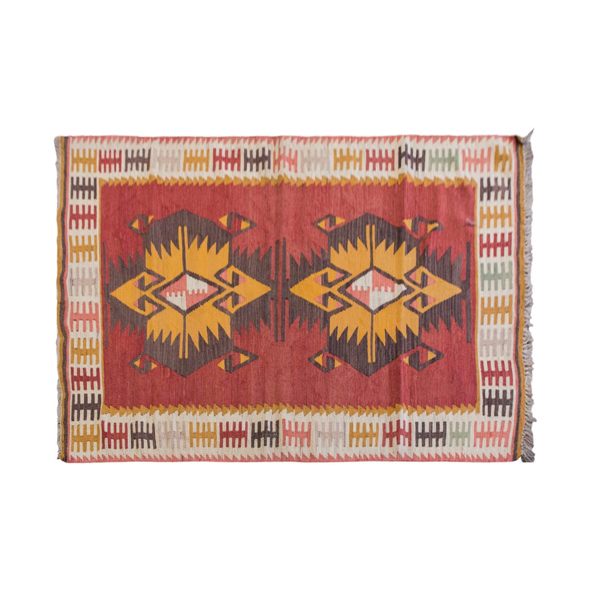Vintage Turkish Rug, 5.9 x 3.4 ft Rug, 176 x 103 cm