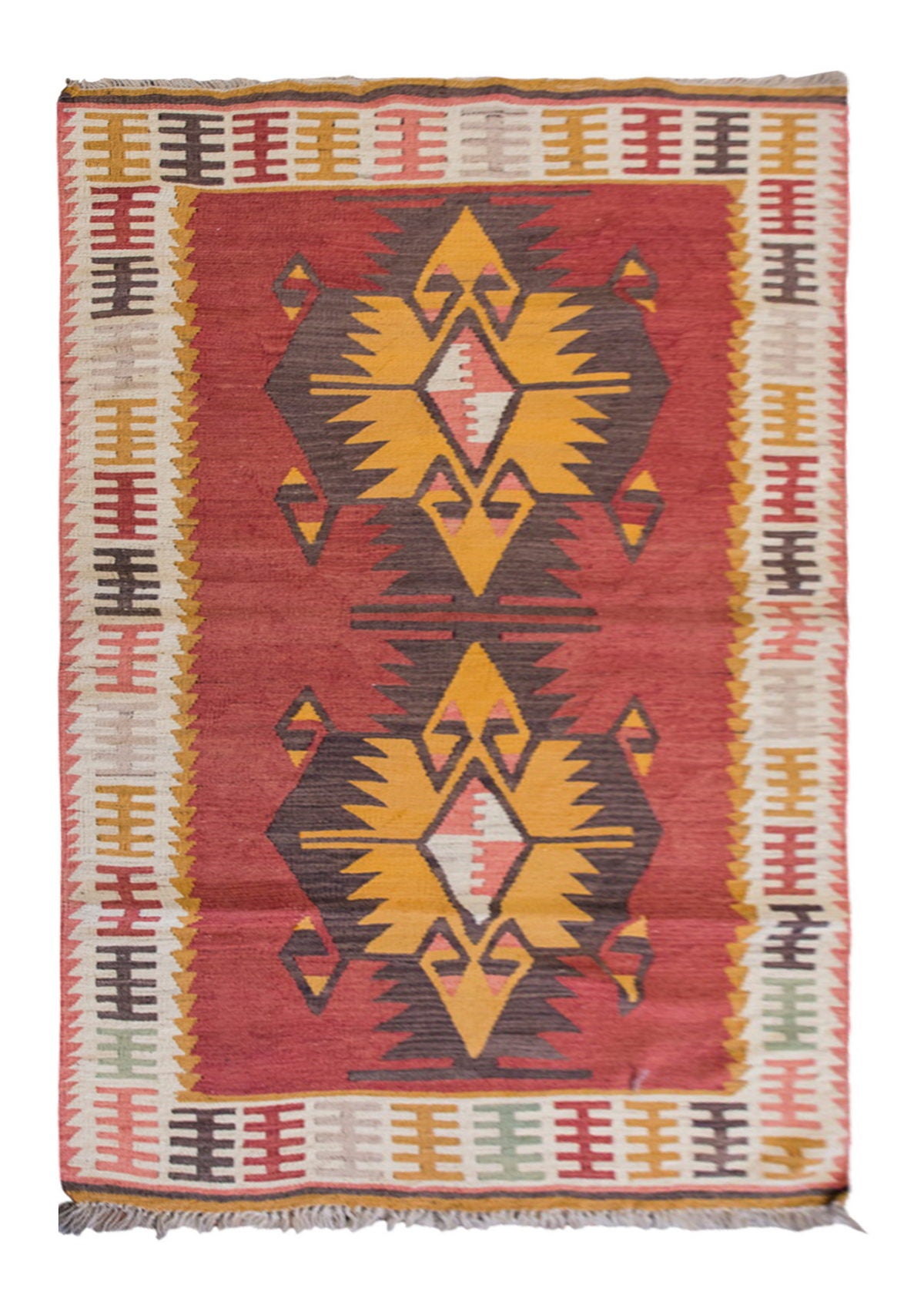 Vintage Turkish Rug, 5.9 x 3.4 ft Rug, 176 x 103 cm