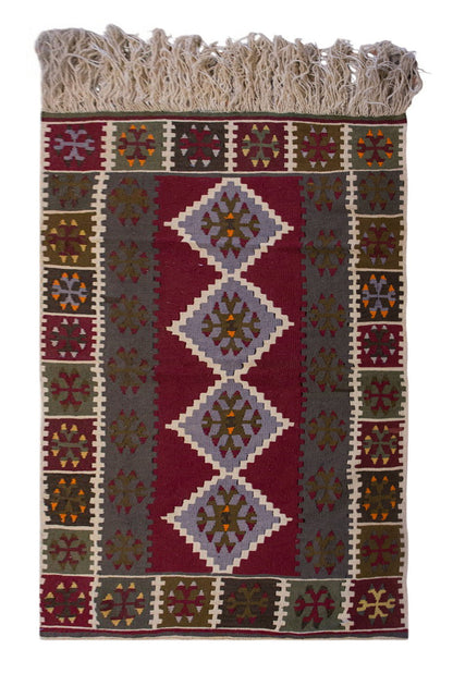Vintage Turkish Rug, 5.9 x 3.8 ft Rug, 177 x 112 cm