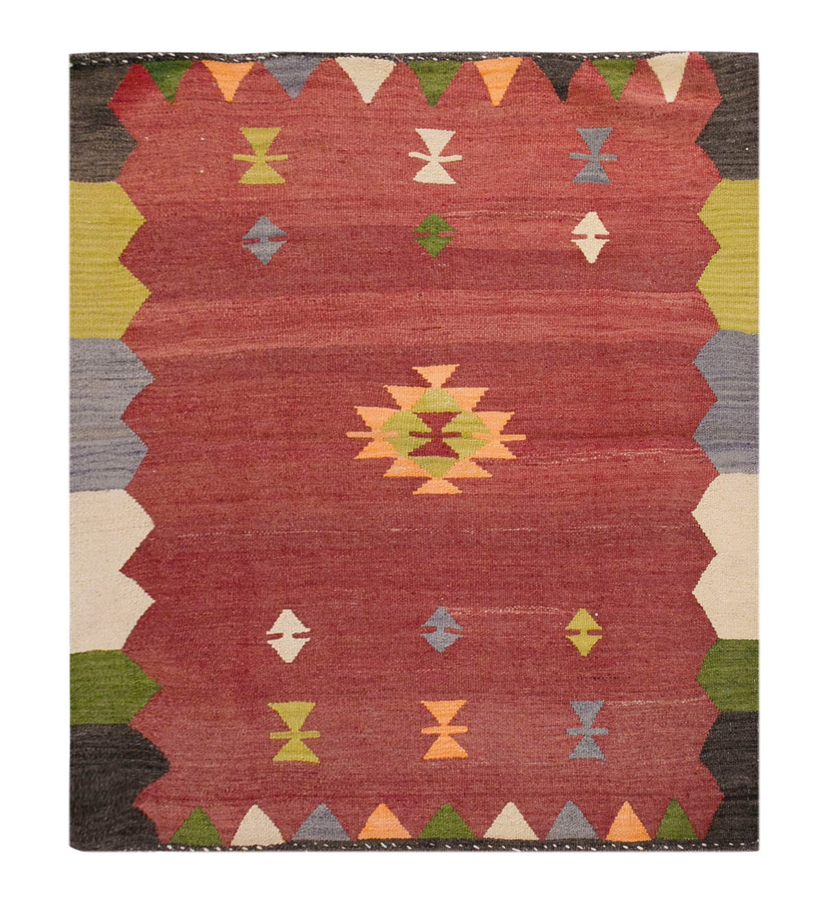 Vintage Turkish Rug, 5 x 5.6 ft Rug, 153 x 168 cm