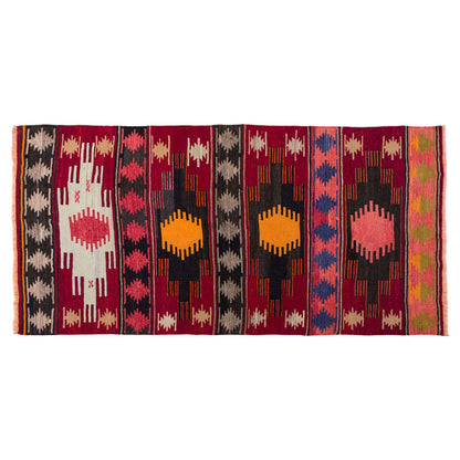 Vintage Turkish Rug, 6.1 x 3.3 ft, 187 x 101 cm