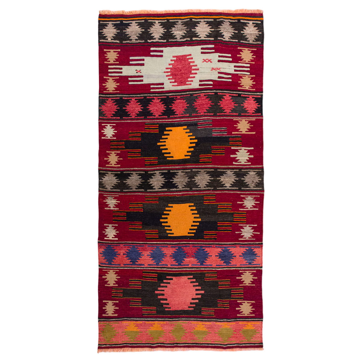 Vintage Turkish Rug, 6.1 x 3.3 ft, 187 x 101 cm