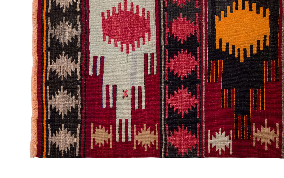 Vintage Turkish Rug, 6.1 x 3.3 ft, 187 x 101 cm