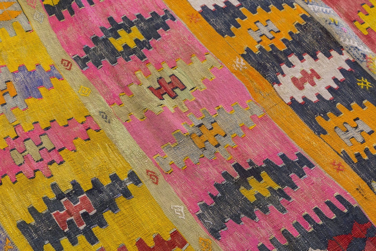 Vintage Turkish Rug, 6.2 x 3.4 ft Rug, 190 x 102 cm
