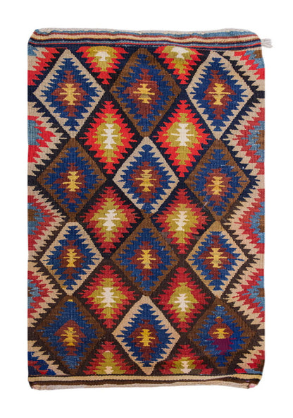 Vintage Turkish Rug, 62 x 102 cm 2 x 3.4 ft