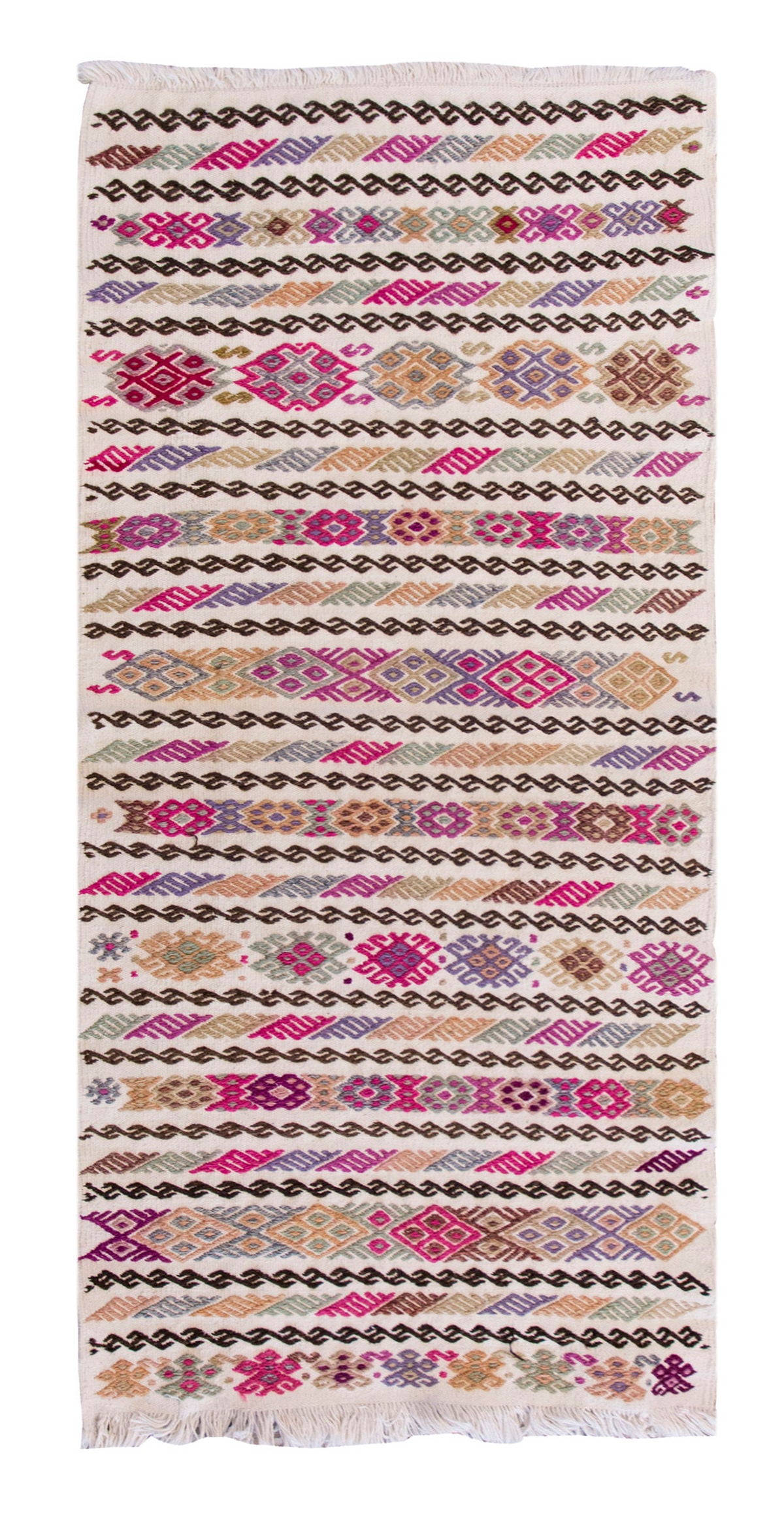 Vintage Turkish Rug, 63 x 131 cm, 2 x 4.3 ft Rug
