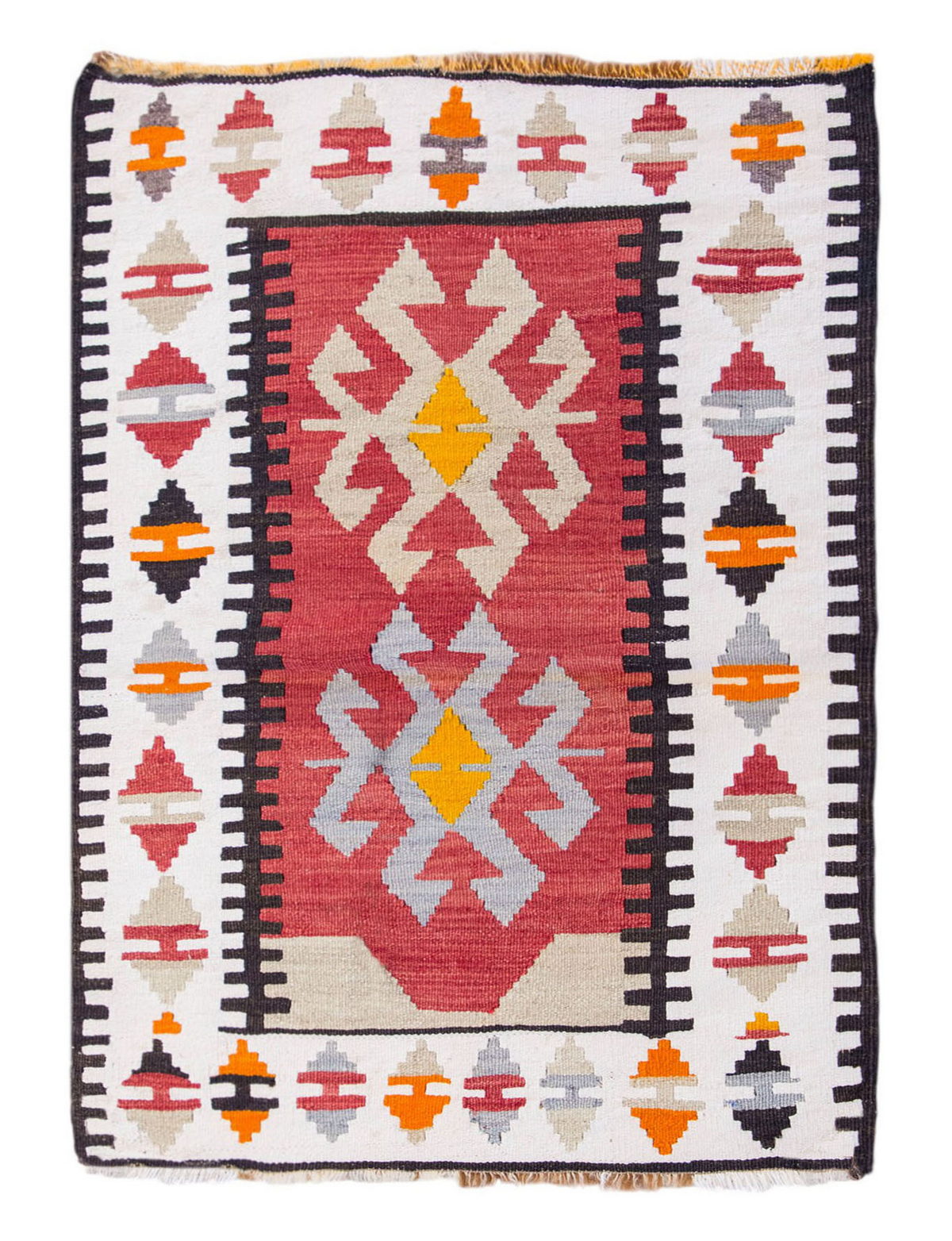 Vintage Turkish Rug, 68 x 104 cm 2.2 x 3.4 ft