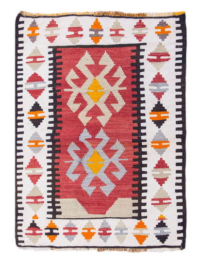 Vintage Turkish Rug, 68 x 104 cm 2.2 x 3.4 ft