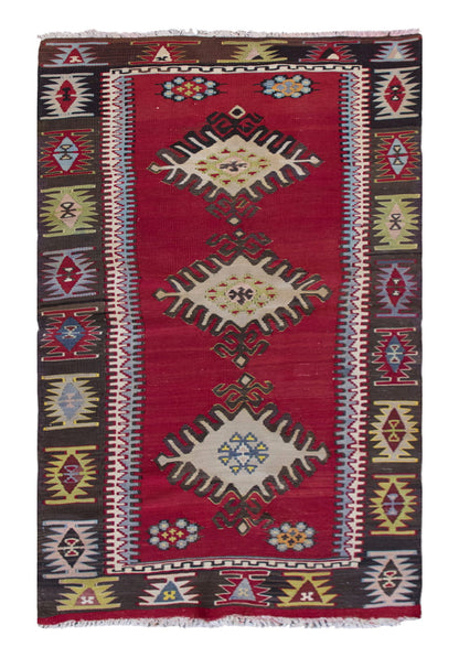 Vintage Turkish Rug, 78 x 140 cm, 2.6 x 4.7 ft