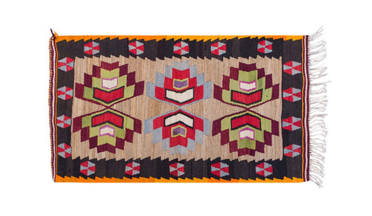 Vintage Turkish Rug, 82 x 128 cm 2.8 x 4.2 ft