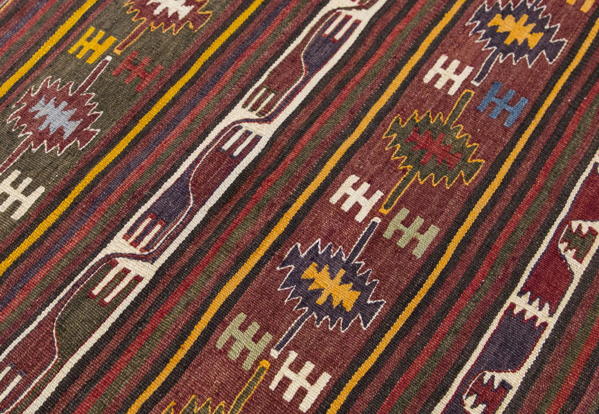 Vintage Turkish Rug, 85 x 124 cm, 2.9 x 4 ft