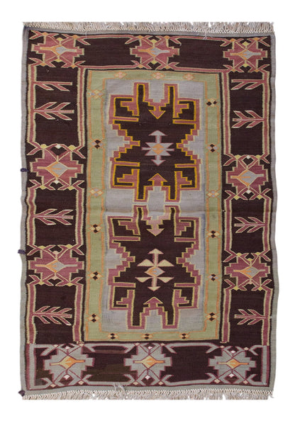 Vintage Turkish Rug, 85 x 130 cm, 2.9 x 4.3 ft